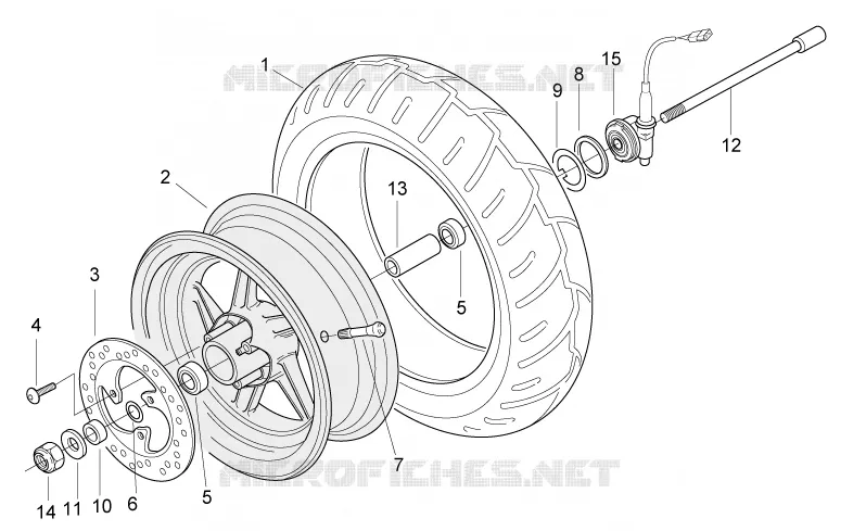 ROUE AVANT Aprilia APRILIA-SCOOTER 50 SR 2019  SR 50 R GP REPLICA H2O 2T Euro 4