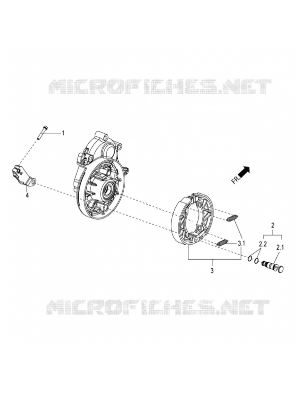 FREIN ARRIERE - MACHOIRES Aprilia APRILIA-SCOOTER 150 SR 2018  SR 150 Motard Racer Carb. ABS