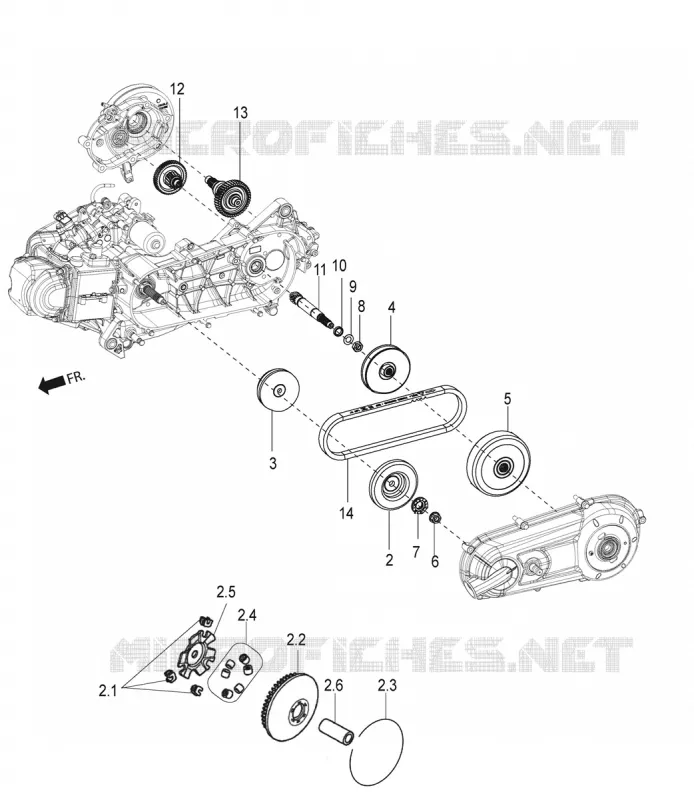 TRANSMISSION - EMBRAYAGE Aprilia APRILIA-SCOOTER 150 SR 2019  SR 150 RACE