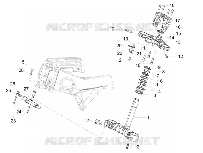DIRECTION Aprilia APRILIA-MOTORCYCLES 1100 TUONO 2019  Tuono V4 1100 RR Euro 4 ABS