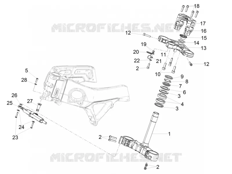 DIRECTION Aprilia APRILIA-MOTORCYCLES 1100 TUONO 2020  Tuono V4 1100 RR Euro 4 ABS