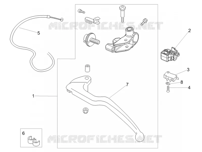 Levier embrayage Aprilia APRILIA-MOTORCYCLES 1100 TUONO 2020  Tuono V4 1100 RR Euro 4 ABS