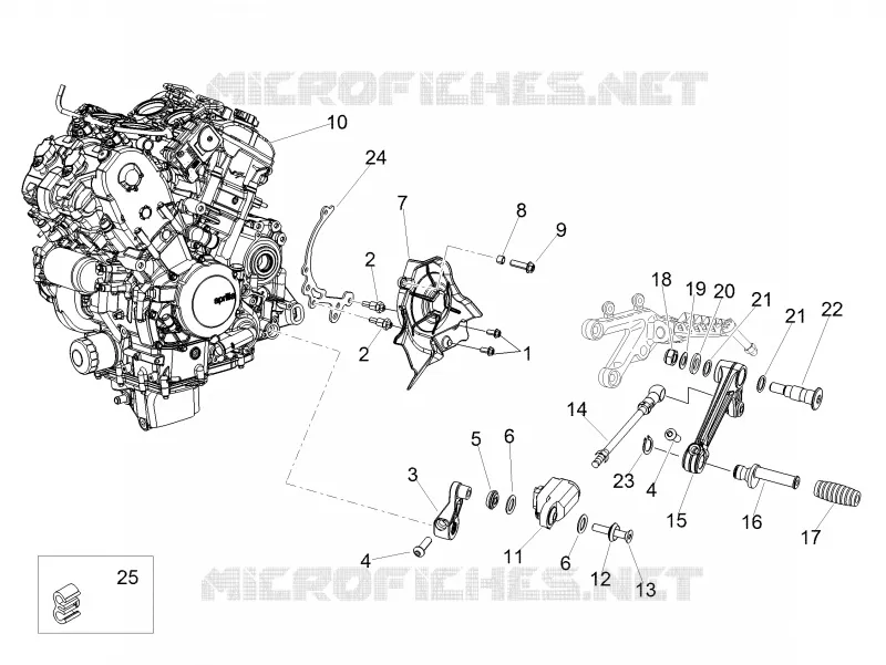 Moteur Aprilia APRILIA-MOTORCYCLES 1100 TUONO 2019  Tuono V4 Factory 1100  Euro 4 Superpole ABS