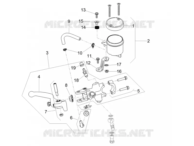 MAITRE CYLINDRE DE FREIN AVANT Aprilia APRILIA-MOTORCYCLES 1100 TUONO 2019  Tuono V4 Factory 1100 Euro 4 Superpole ABS