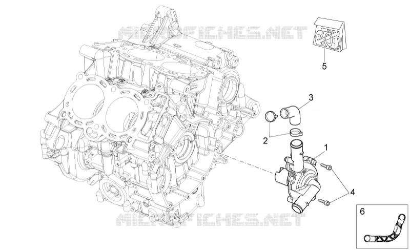 POMPE A EAU Aprilia APRILIA-MOTORCYCLES 1100 TUONO 2019  Tuono V4 Factory 1100 Euro 4 Superpole ABS