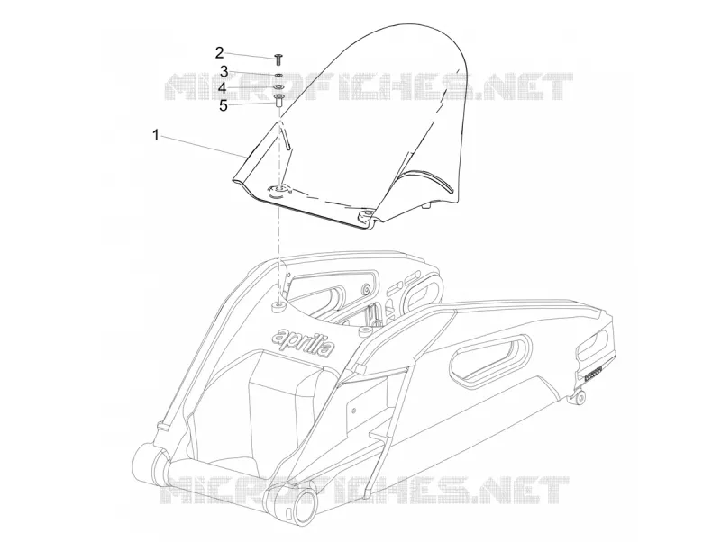 GARDE BOUE ARRIERE Aprilia APRILIA-MOTORCYCLES 1100 TUONO 2020  Tuono V4 Factory 1100 Euro 4 Superpole ABS