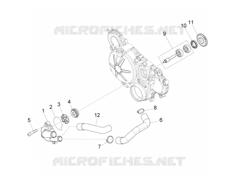 POMPE A EAU Aprilia APRILIA-MOTORCYCLES 125 TUONO 2020  Tuono 125 4T Euro 4 ABS