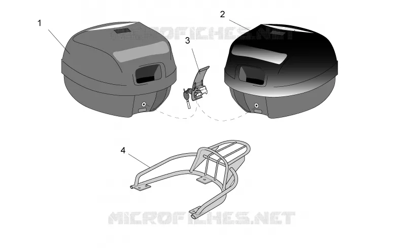 Acc. - Top cases, valises lat Aprilia APRILIA-SCOOTER 125 MOJITO 2006  Mojito