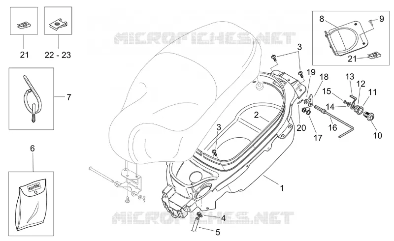 Compart.p-casque Aprilia APRILIA-SCOOTER 125 MOJITO 2006  Mojito