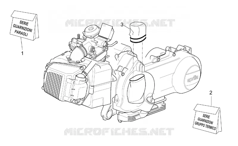 Moteur - Joints cylindre Aprilia APRILIA-SCOOTER 150 MOJITO 2004  Mojito