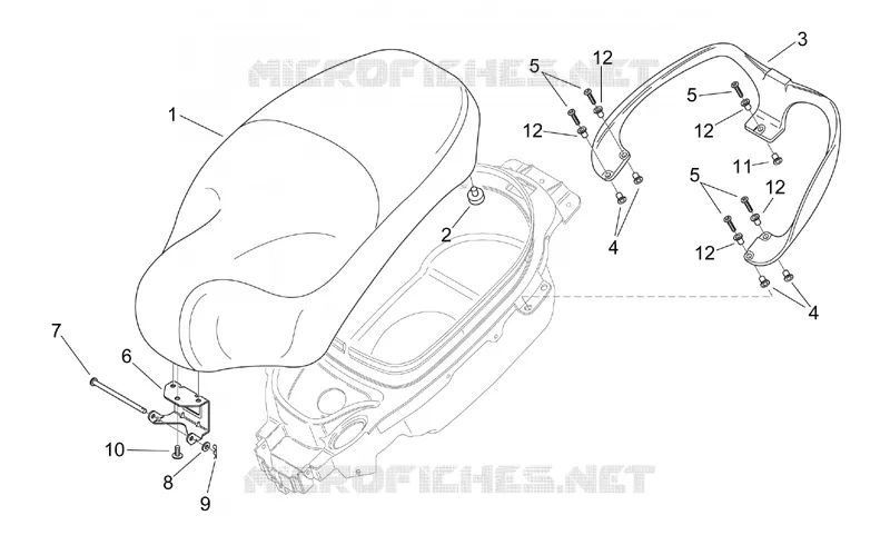 Selle - Poignée Aprilia APRILIA-SCOOTER 125 MOJITO 2004  Mojito