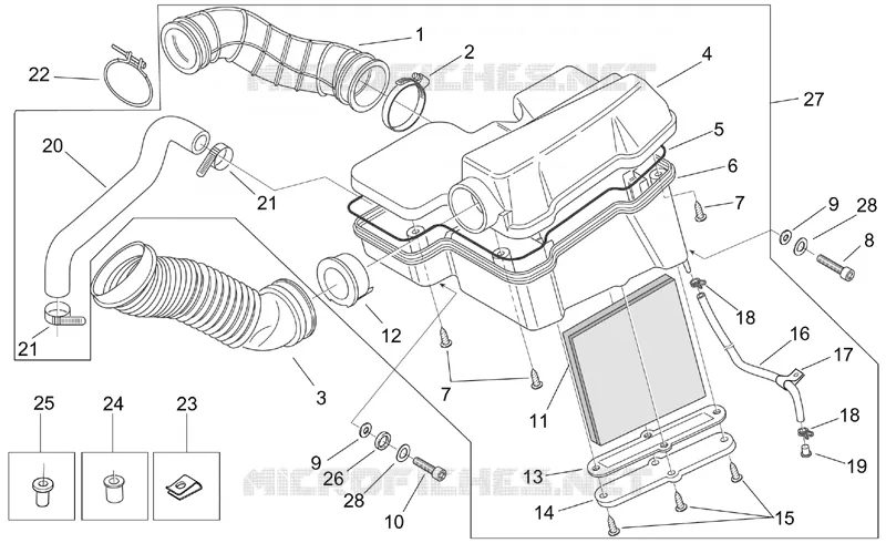 Corps filtre Aprilia APRILIA-SCOOTER 125 MOJITO 1999  Mojito