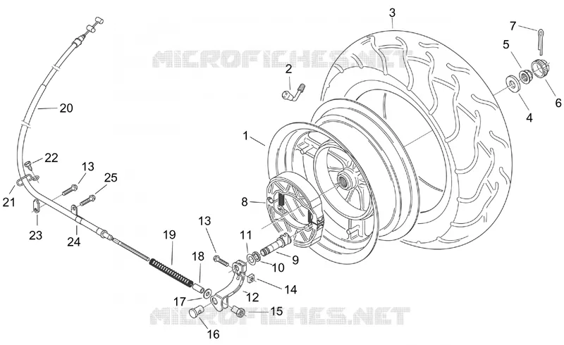 Roue AR Aprilia APRILIA-SCOOTER 125 MOJITO 2000  Mojito