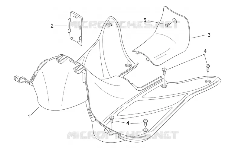 Carrosserie centrale II Aprilia APRILIA-SCOOTER 50 MOJITO 2000  Mojito Custom 2T (engine Aprilia)