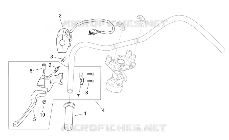 Commandes gche Aprilia APRILIA-SCOOTER 50 MOJITO 1999  Mojito Custom 2T (engine Aprilia)