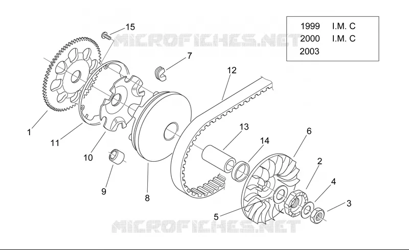 Variateur II Aprilia APRILIA-SCOOTER 50 MOJITO 2002  Mojito Custom 2T (engine Aprilia)