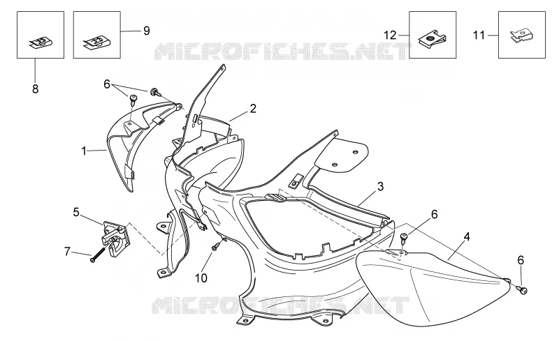 Carrosserie posterieure I Aprilia APRILIA-SCOOTER 50 MOJITO 2006  Mojito Custom 2T (engine Piaggio)
