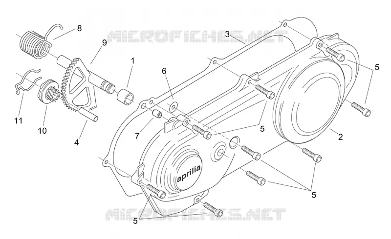 Couvercle - Kick starter Aprilia APRILIA-SCOOTER 50 MOJITO 2001  Mojito Retro 2T (engine Aprilia)