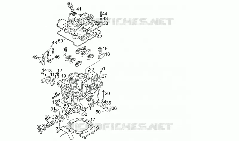 Tête cylindre Aprilia APRILIA-MOTORCYCLES 650 MOTO-65 1999  MOTO' 6.5
