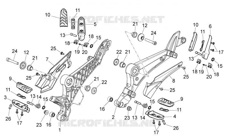 Repose-Pieds Aprilia APRILIA-MOTORCYCLES 850 NA-MANA 2010  NA Mana