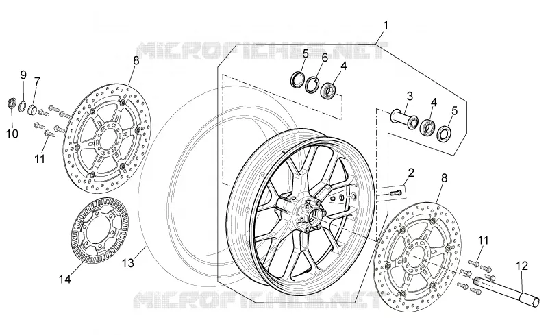 Roue Av. Aprilia APRILIA-MOTORCYCLES 850 NA-MANA 2010  NA Mana