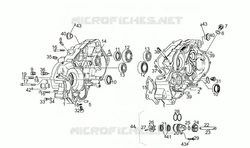 Carter moteur Aprilia APRILIA-MOTORCYCLES 125 PEGASO 1993  PEGASO