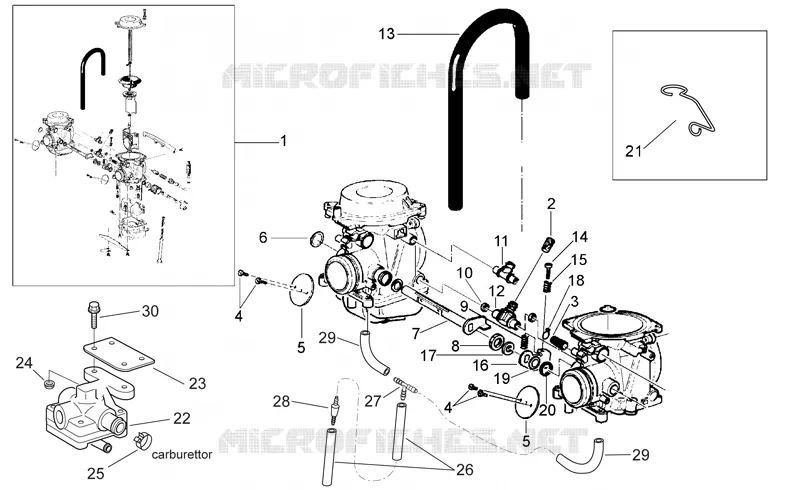 Carburateur I Aprilia APRILIA-MOTORCYCLES 650 PEGASO 1997  Pegaso