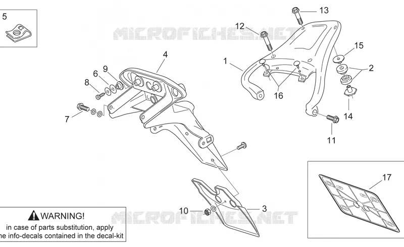 Carrosserie posterieure Aprilia APRILIA-MOTORCYCLES 650 PEGASO 2000  Pegaso