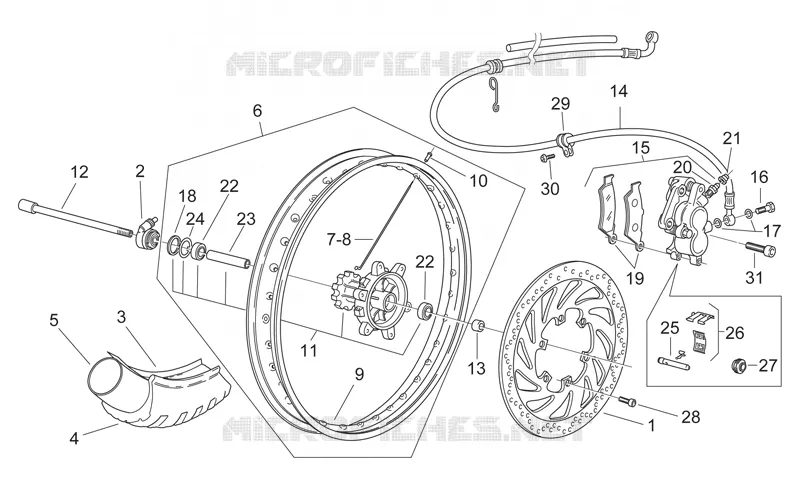 Roue Av. Aprilia APRILIA-MOTORCYCLES 650 PEGASO 1998  Pegaso