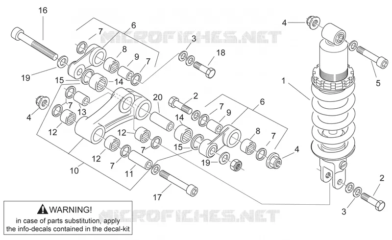 Suspension arriere Aprilia APRILIA-MOTORCYCLES 650 PEGASO 2000  Pegaso