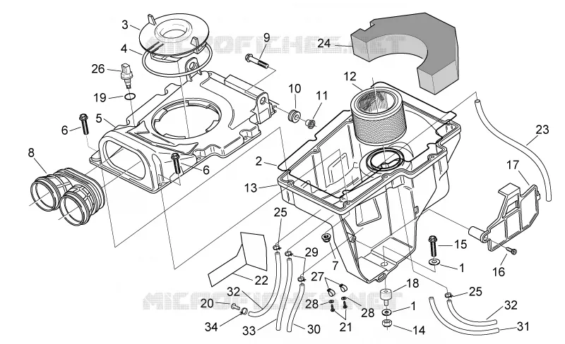Corps filtre Aprilia APRILIA-MOTORCYCLES 650 PEGASO 2004  Pegaso IE