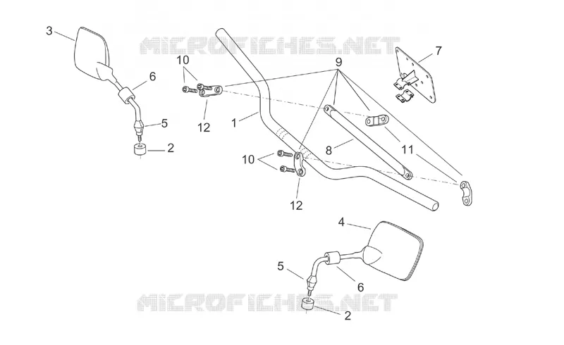 Guidon - Rétroviseurs Aprilia APRILIA-MOTORCYCLES 650 PEGASO 2004  Pegaso IE