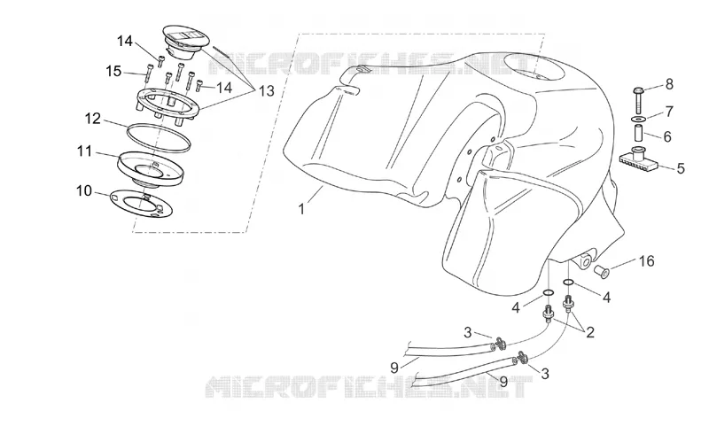 Reservoir carburant Aprilia APRILIA-MOTORCYCLES 650 PEGASO 2004  Pegaso IE