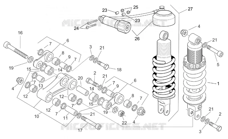Suspension arriere Aprilia APRILIA-MOTORCYCLES 650 PEGASO 2004  Pegaso IE