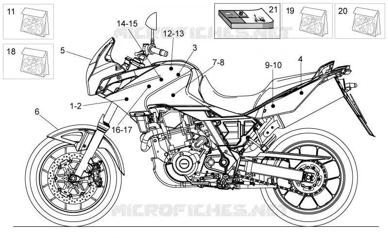Décalco Aprilia APRILIA-MOTORCYCLES 650 PEGASO 2007  Pegaso Strada - Trail IE