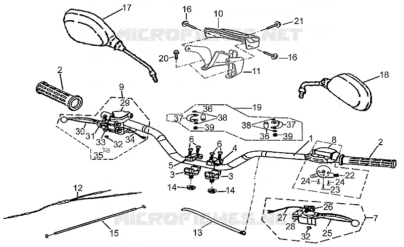 Guidon Aprilia APRILIA-QUAD 180 QUASAR 2004  Quasar