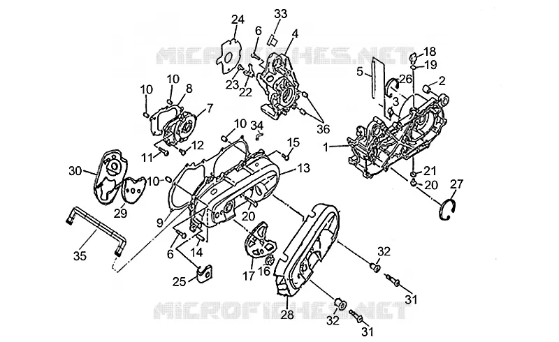 Carter moteur 100 Aprilia APRILIA-QUAD 50 QUASAR 2003  Quasar