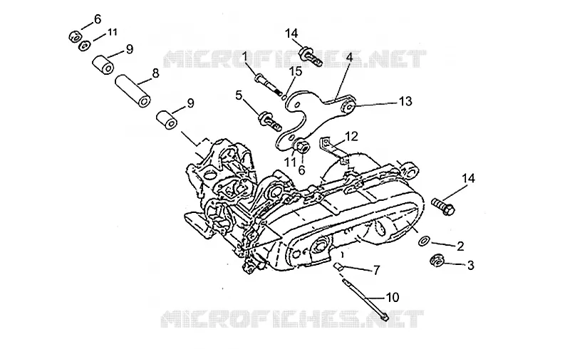 Support moteur Aprilia APRILIA-QUAD 50 QUASAR 2003  Quasar