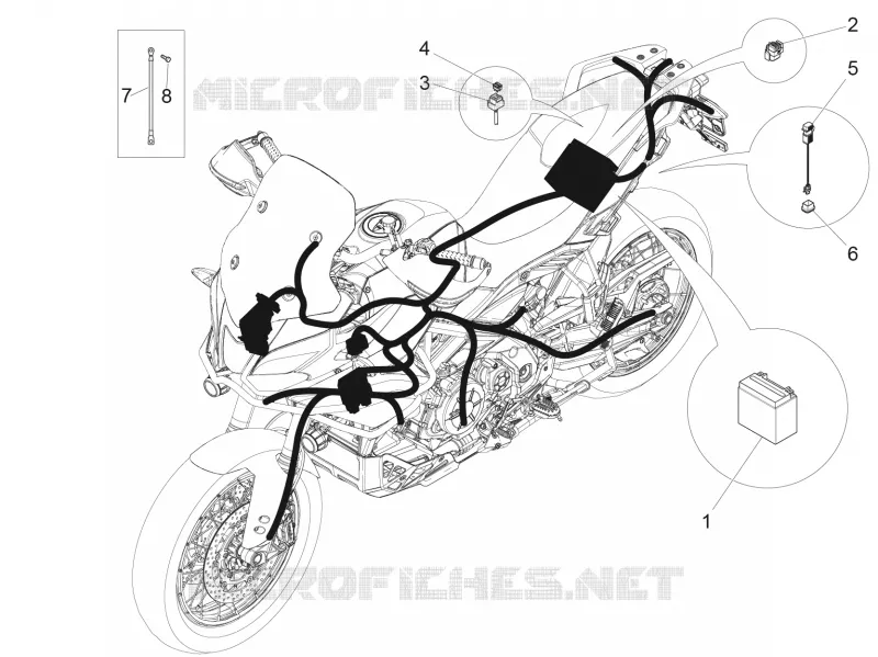 CIRCUIT ELECTRIQUE ARRIERE Aprilia APRILIA-MOTORCYCLES 1200 CAPONORD 2016  Caponord Rally