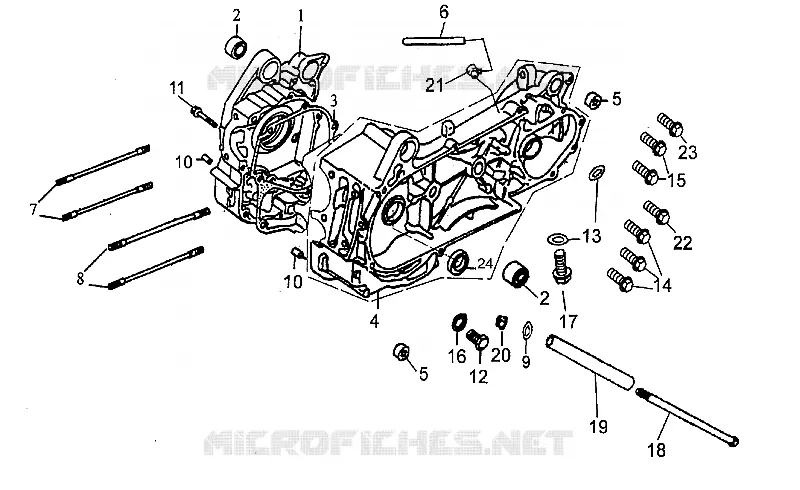 Carter moteur Aprilia APRILIA-QUAD 125 QUASAR 2003  Quasar