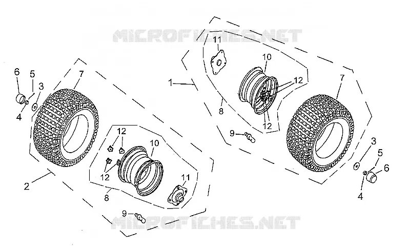 ROUE ARRIERE Aprilia APRILIA-QUAD 125 QUASAR 2003  Quasar