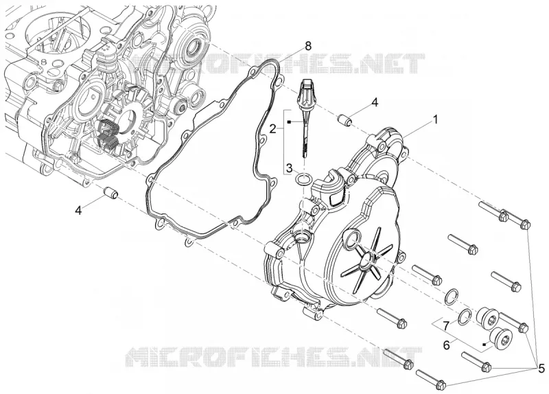 CARTER DE VOLANT MAGNETIQUE Aprilia APRILIA-MOTORCYCLES 125 RS 2022  RS 125 4T Euro 5 ABS