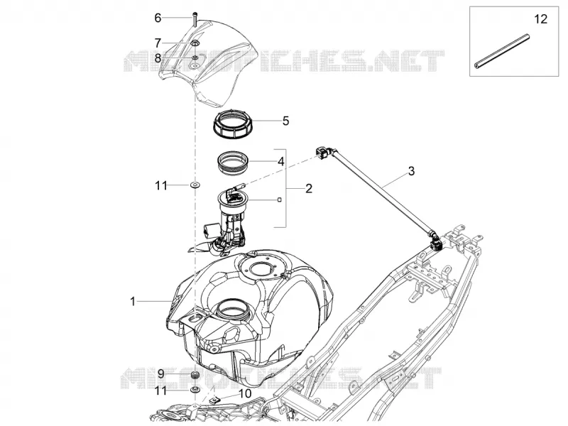 RESERVOIR A ESSENCE Aprilia APRILIA-MOTORCYCLES 125 RS 2021  RS 125 4T GP Replica Euro 5 ABS