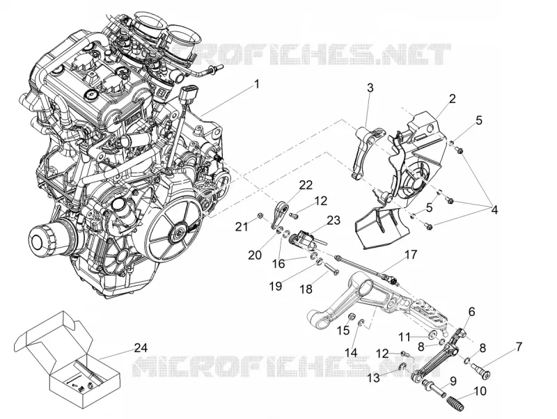 MOTEUR - SELECTEUR - PIGNON Aprilia APRILIA-MOTORCYCLES 660 RS 2020  RS 660 4T 8V Euro 5 ABS