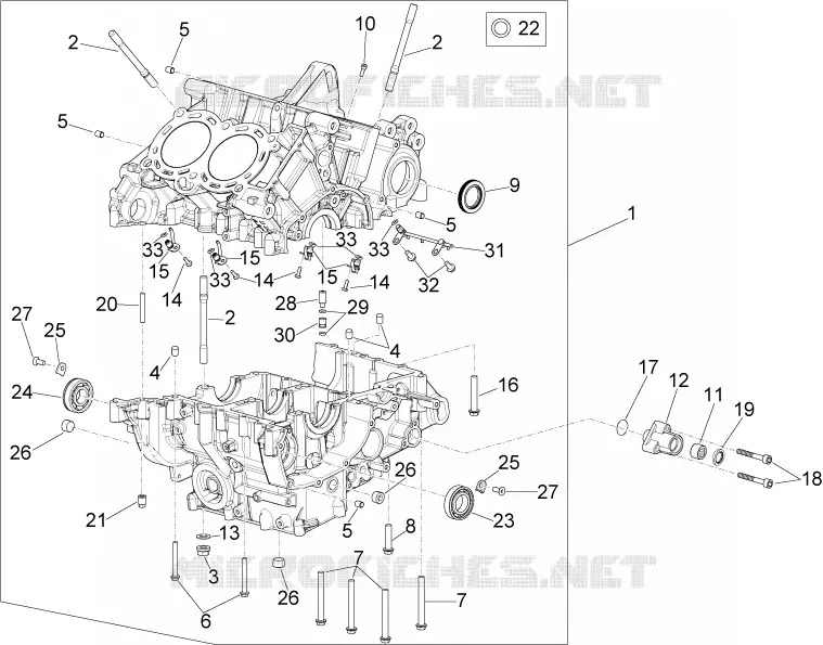 CARTERS MOTEUR I Aprilia APRILIA-MOTORCYCLES 1100 RSV4 2021  RSV4 1100 Euro 5 ABS