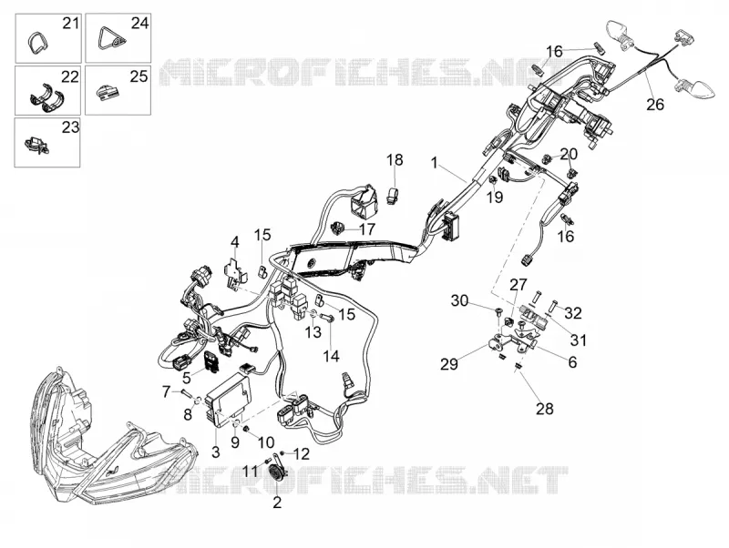 CIRCUIT ELECTRIQUE AVANT Aprilia APRILIA-MOTORCYCLES 1100 RSV4 2023  RSV4 1100 Euro 5 ABS