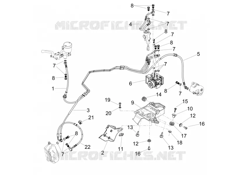SYSTEME DE FREINAGE ABS Aprilia APRILIA-MOTORCYCLES 1100 RSV4 2023  RSV4 1100 Euro 5 ABS