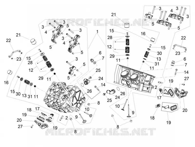 CULASSE - SOUPAPES Aprilia APRILIA-MOTORCYCLES 1100 RSV4 2022  RSV4 1100 Factory Euro 5 ABS