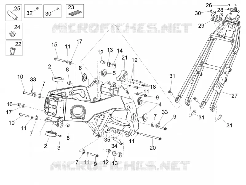 Châssis/coque Aprilia APRILIA-MOTORCYCLES 1100 RSV4 2021  RSV4 1100 Factory Euro 5 ABS