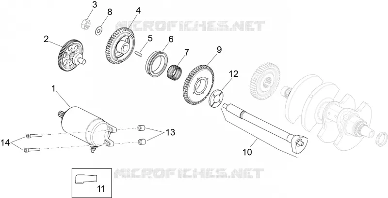 DEMARREUR - DEMARREUR ELECTRIQUE Aprilia APRILIA-MOTORCYCLES 1100 RSV4 2021  RSV4 1100 Factory Euro 5 ABS